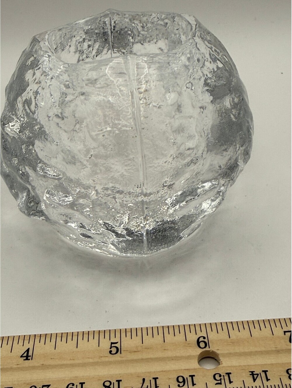Kosta Boda Snowball Crystal Votive Candle Holder Ann Warff w/ Box Sweden - Picture 3 of 6